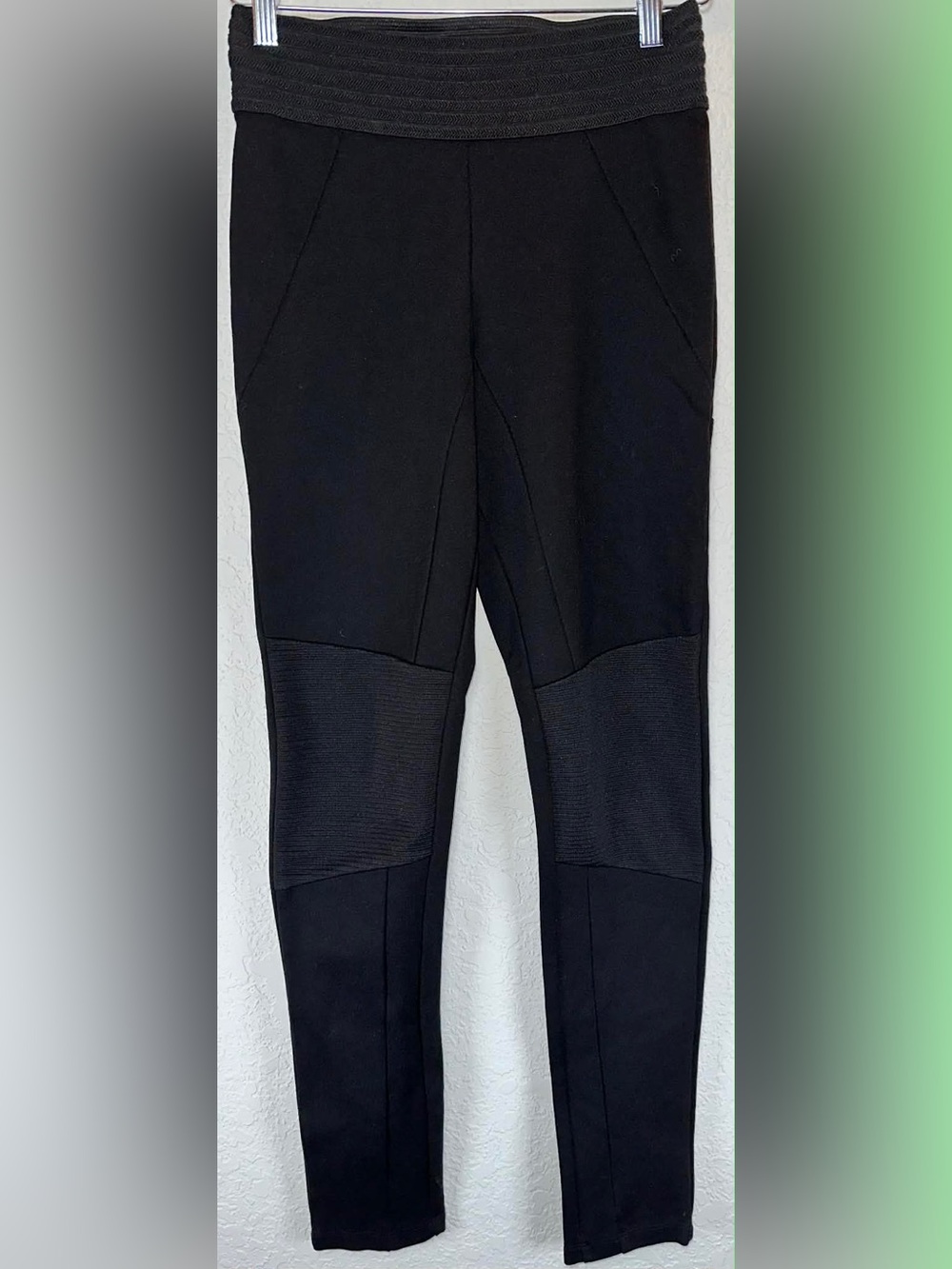 Zara Black Moto Ponte Pants
